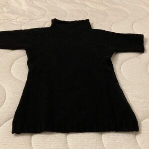 Alessandro Dell'Acqua Elegant Black Wool/Cashmere Turtleneck SweaterTop